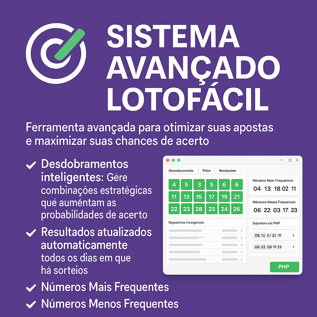 Sistema Loto Fácil Resultados e Análises