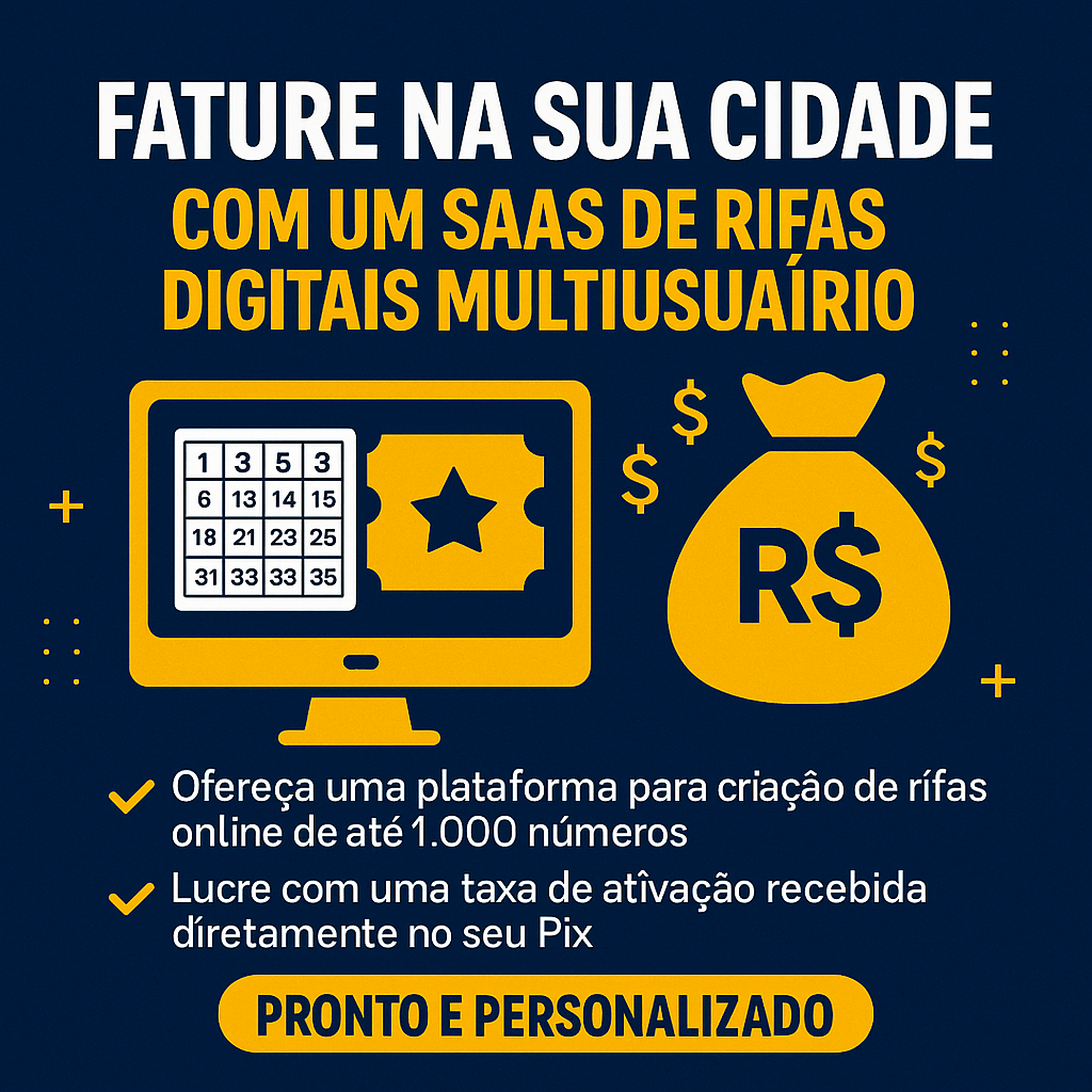Site para Rifas Digitais - Multi-usuários - Sistemas SaaS